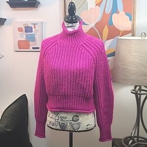 H&M cable knit turtle 🐢 neck cropped sweater